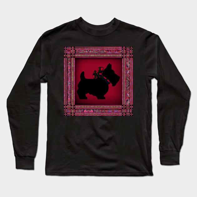 Scottie Quilt Long Sleeve T-Shirt by Zodiart